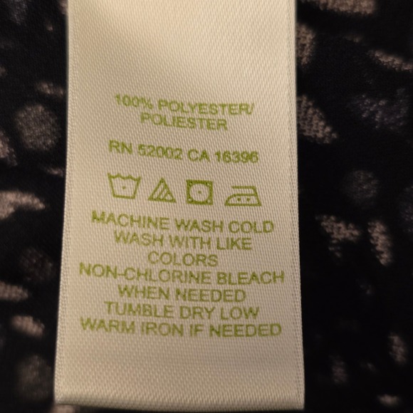 Sigrid Olsen Women's V-Neck Midi Dress Abstract Print Long Sleeve Faux Wrap Work - Picture 16 of 16